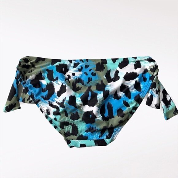 Beach House Animal Print Bikini Bottom Side Tie Swim Size 6 - Picture 6 of 9
